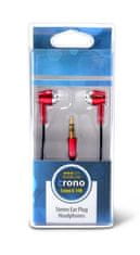 Crono E14R - špuntová sluchátka, 3.5mm jack, červená