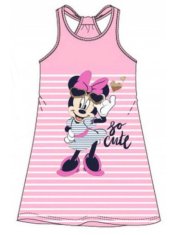 Sun City Dívčí bavlněné letní šaty Minnie Mouse - růžové