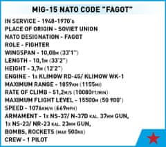 Cobi COBI 2416 Korean War MIG-15 FAGOT, 1:32, 504 k, 1 f