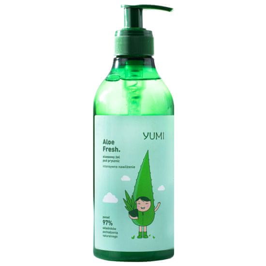 Yumi Sprchový gel Aloe Fresh - intenzivně hydratační gel na mytí těla, poskytuje optimální úroveň hydratace, 400ml