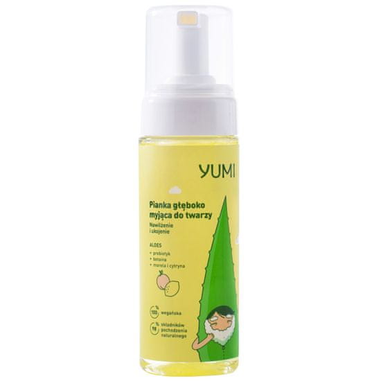 Yumi Cleansing Foam for the Face Hydratační a zklidňující meruňka a citron - čisticí pěna na obličej, poskytuje dostatečnou hydrataci, 180ml