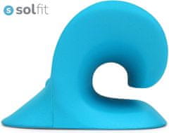 SOLFIT® Masážní polštář a Natahovač krku pro Uvolnění krční páteře a Bolest zad | NECKSTRECH modrá