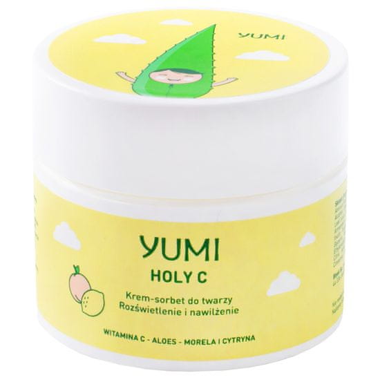Yumi Holy C Cream-sorbet na obličej Meruňka a citron - rozjasňující a hydratační krém-sorbet na obličej, 50ml