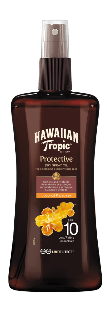 Levně Hawaiian Tropic Protective Dry Spray Oil SPF 10 200 ml
