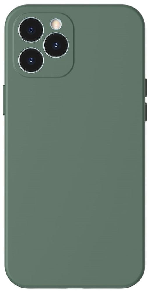 Levně BASEUS Liquid Silica Gel Protective Case for Apple iPhone 12 Pro Max 6.7'' WIAPIPH67N-YT6A ,zelená