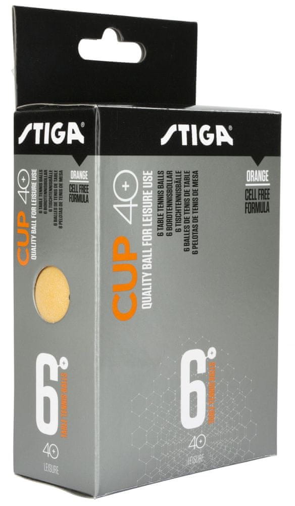 Stiga CUP ABS orange 6-pack