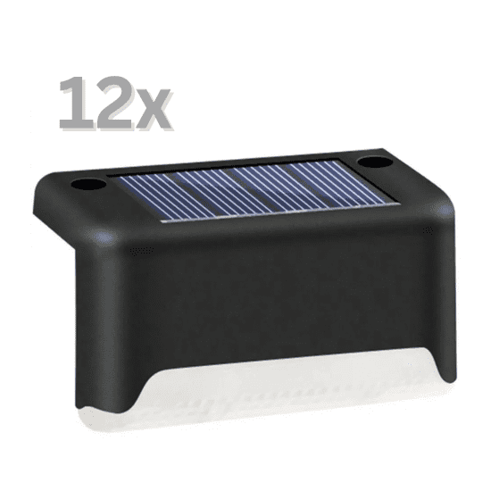 Shopdbest Venkovní solární LED světla (12 ks) - Výkonná solární LED světla: bezpečné a snadno instalovatelné