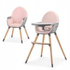 Kinderkraft Růžová židlička na krmení Kinderkraft FINI