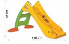 Lean-toys Zahradní skluzavka se žebříkem pro děti.Zelená