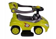 Lean-toys Mega Car 3v1 Yellow Ride s Pusherem