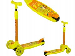 Lean-toys Tříkolka balanční koloběžka, zářící žlutá kola
