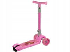 Lean-toys Koloběžka tříkolka zářící kola růžová