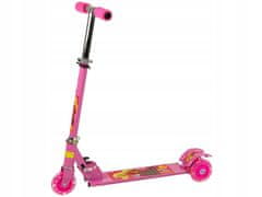 Lean-toys Koloběžka Tříkolka Růžová svítící kola LED Pro