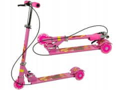 Lean-toys Koloběžka Tříkolka svítící kola LED růžová s Ha