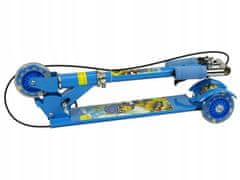 Lean-toys Koloběžka Tříkolka svítící kola LED modrá s