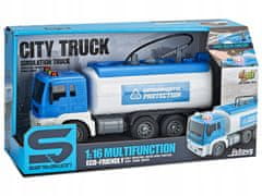 Lean-toys Tank Truck 1:16 Blue Water Sound