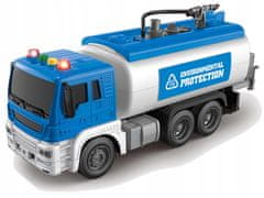 Lean-toys Tank Truck 1:16 Blue Water Sound