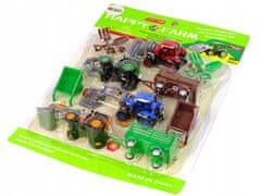 Lean-toys Sada zemědělských zemědělských strojů traktory trakaře