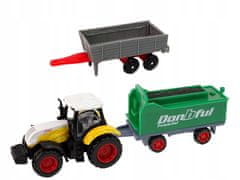 Lean-toys Sada zemědělských vozidel traktor 12 kusů kovu