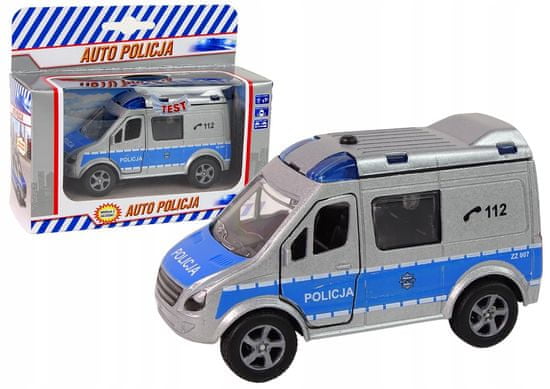 Lean-toys Kovové auto Van Police Polská slova HKG087