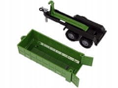 Lean-toys Traktor odnímatelný přívěs Farm Sound Green