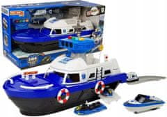 Lean-toys Policejní transport Lodž s auty, se zvukem
