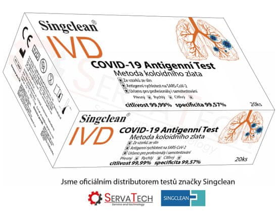Singclean slinový antigenní rychlotest na COVID-19 koronavirus,20 ks
