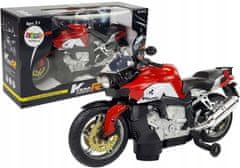 Lean-toys Červený motocykl na baterie