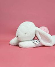 Kraftika Doudou plyšový králík s růžovou bambulkou 80 cm