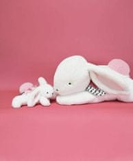 Kraftika Doudou plyšový králík s růžovou bambulkou 80 cm
