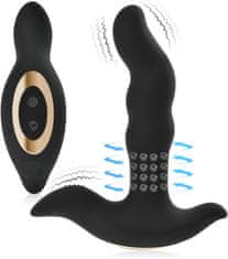 XSARA Rotační masažér prostaty a hráze anální vibrátor s rotujícími kuličkami - 75701842