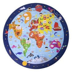 Apli Puzzle "Circular Puzzle", mapa světa, kruhové, 18201