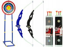 Lean-toys Set střelecký luk štít na stojanu 134 cm kruh