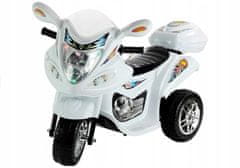 Lean-toys Bateriový motor tříkolka bílá BJX-88