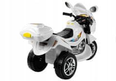 Lean-toys Bateriový motor tříkolka bílá BJX-88