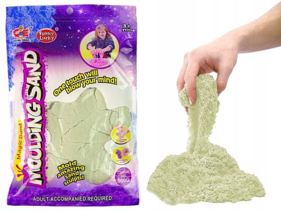 Lean-toys Kinetic Sand Natural Color 500g Magic Sand