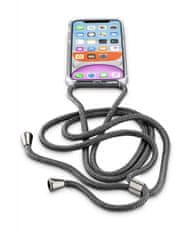 CellularLine Transparentní zadní kryt Neck-Case s černou šňůrkou na krk pro Apple iPhone 11