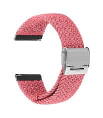 TopQ Pletený řemínek Braid pro Apple Watch 3-4-5-6-SE 38-40mm růžový 60352