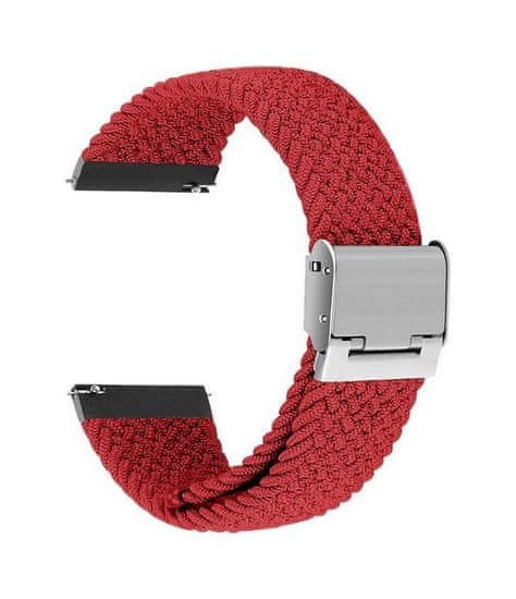 TopQ Pletený řemínek Braid pro Apple Watch 3-4-5-6-SE 38-40mm červený 60351