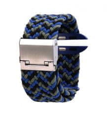 TopQ Pletený řemínek Braid pro Apple Watch 3-4-5-6-SE 42-44mm modro-šedý 60392