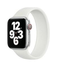 TopQ Silikonový řemínek Basic pro Apple Watch 3-4-5-6-SE 38-40mm bílý 60342