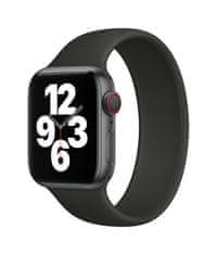 TopQ Silikonový řemínek Basic pro Apple Watch 3-4-5-6-SE 38-40mm černý 60341