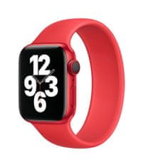 TopQ Silikonový řemínek Basic pro Apple Watch 3-4-5-6-SE 42-44mm červený 60338