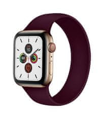 TopQ Silikonový řemínek Basic pro Apple Watch 3-4-5-6-SE 42-44mm vínový 60336
