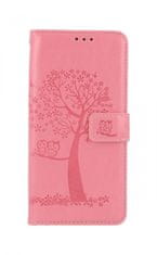 TopQ Pouzdro Samsung A33 5G knížkové Růžový strom sovičky 75032