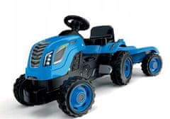 Smoby Traktor XL Blue s pedály a přívěsem