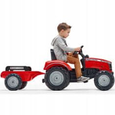 Falk Traktor Massey Ferguson červený na pedálech s