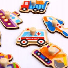 Tooky Toy Dřevěné montessori puzzle Transport Po