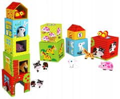 Tooky Toy Puzzle Cubes Farm v krabicích