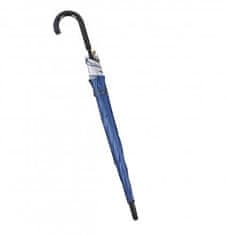 Linder Exclusiv Automatický deštník se zakřivenou rukojetí 100 cm tmavě modrý